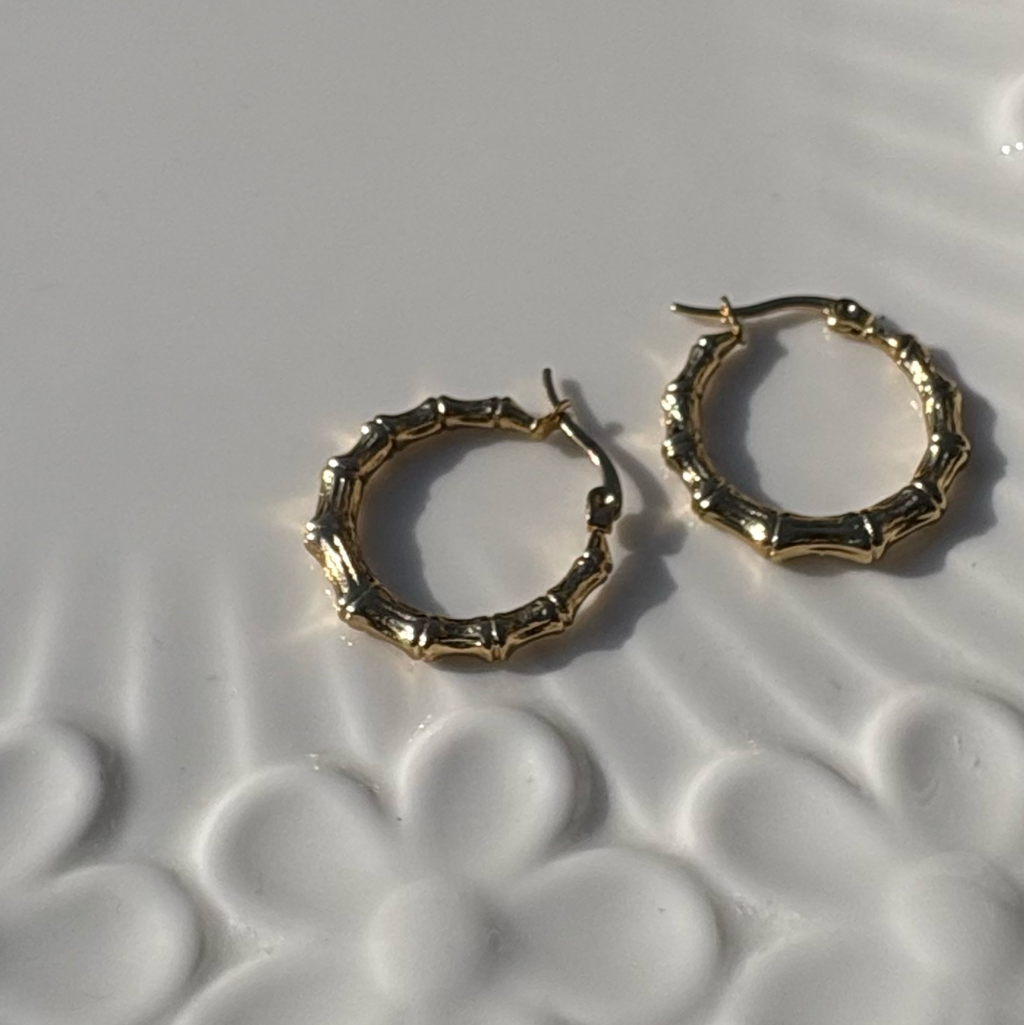 Bamboo Hoop Earrings