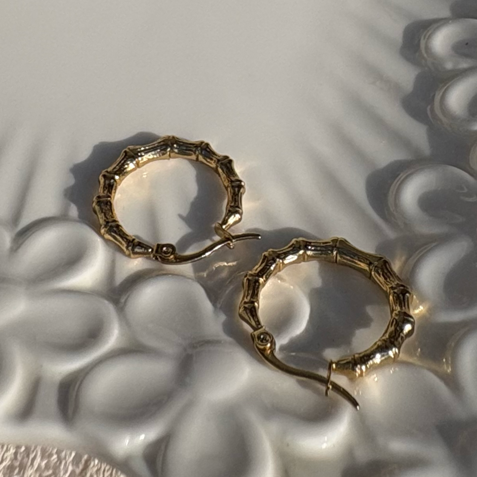 Bamboo Hoop Earrings
