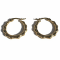 Bamboo hoops earrings