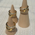 Cubic zirconia link ring