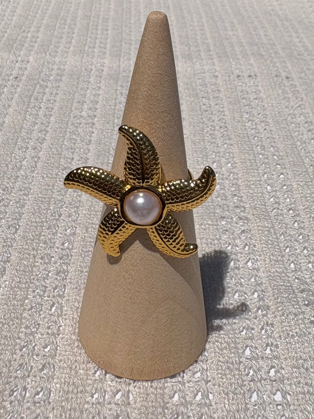 starfish pearl ring