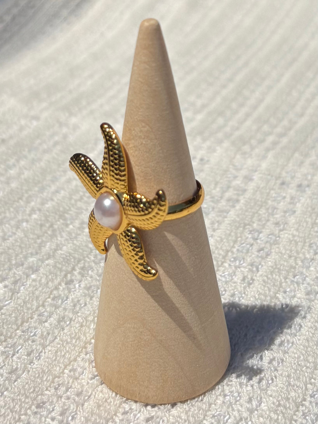 starfish pearl ring