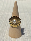 14 petal pearl ring