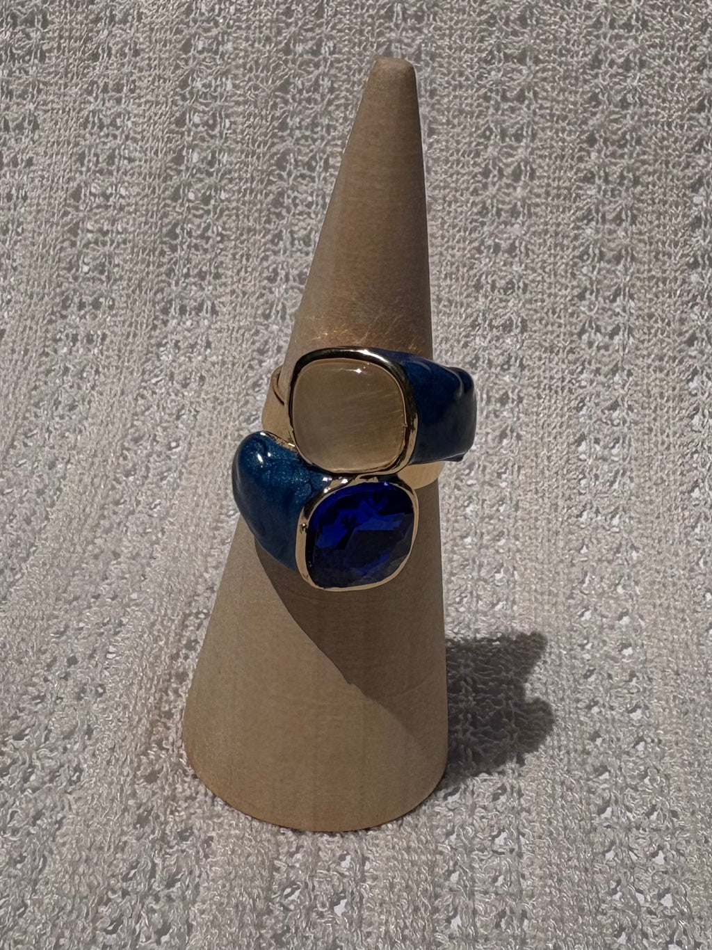 double stone wrap ring