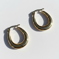 Teardrop hoop earrings