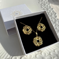 Love Knot necklace and earrings set