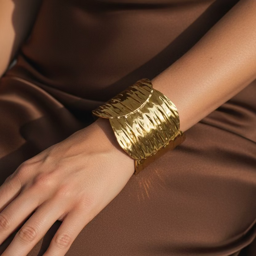 Chunky Pleated Cuff