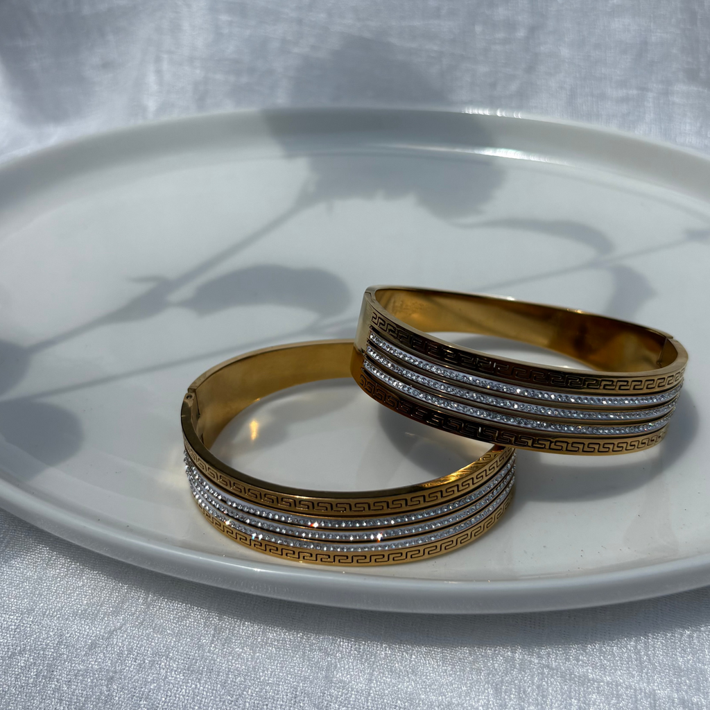 greek key cocktail bracelet