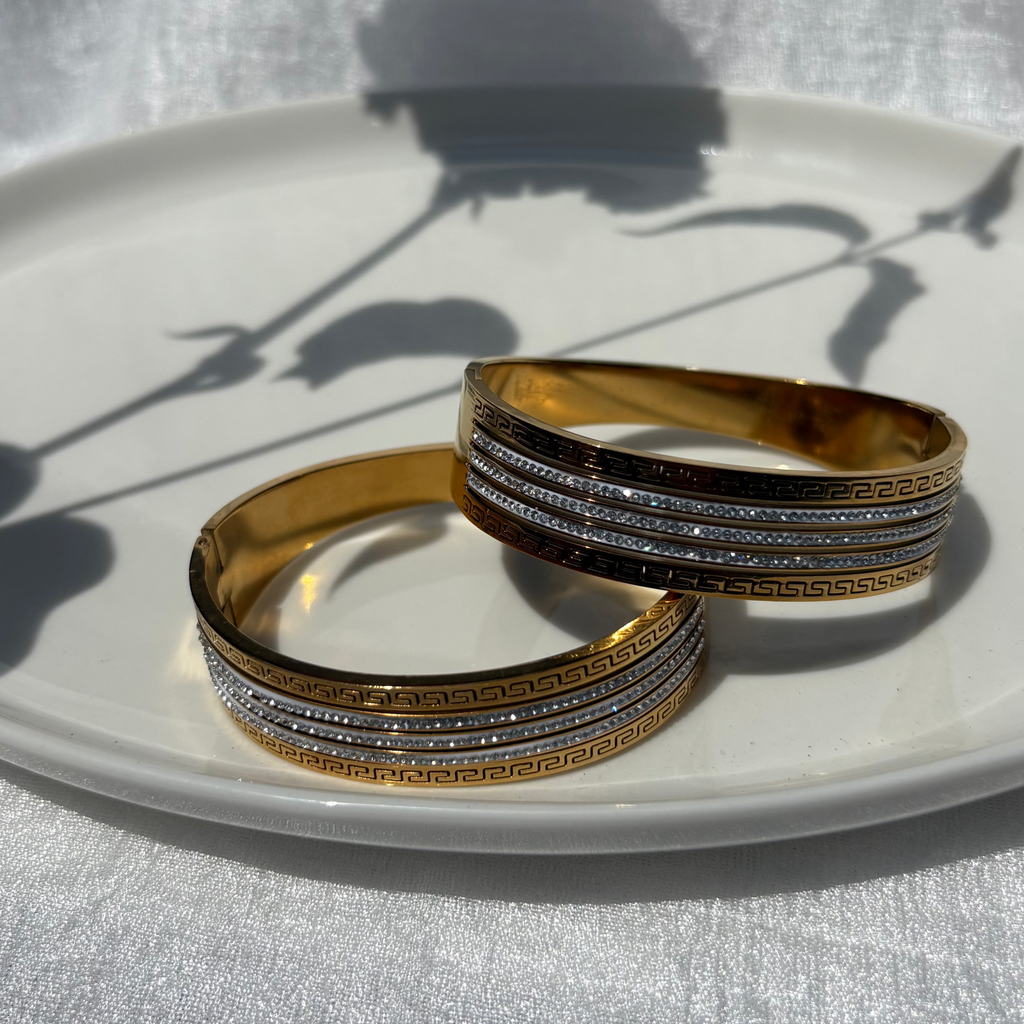 greek key cocktail bracelet