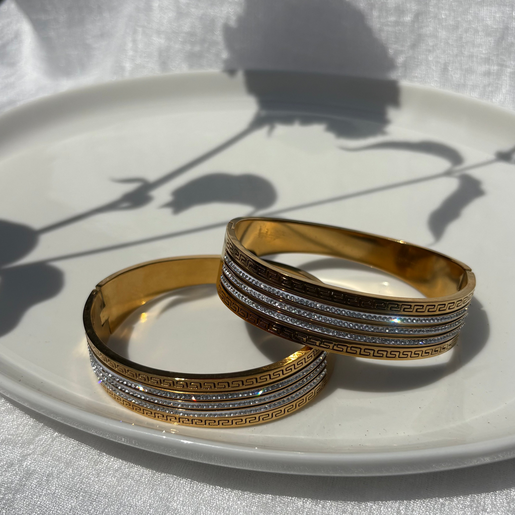 greek key cocktail bracelet