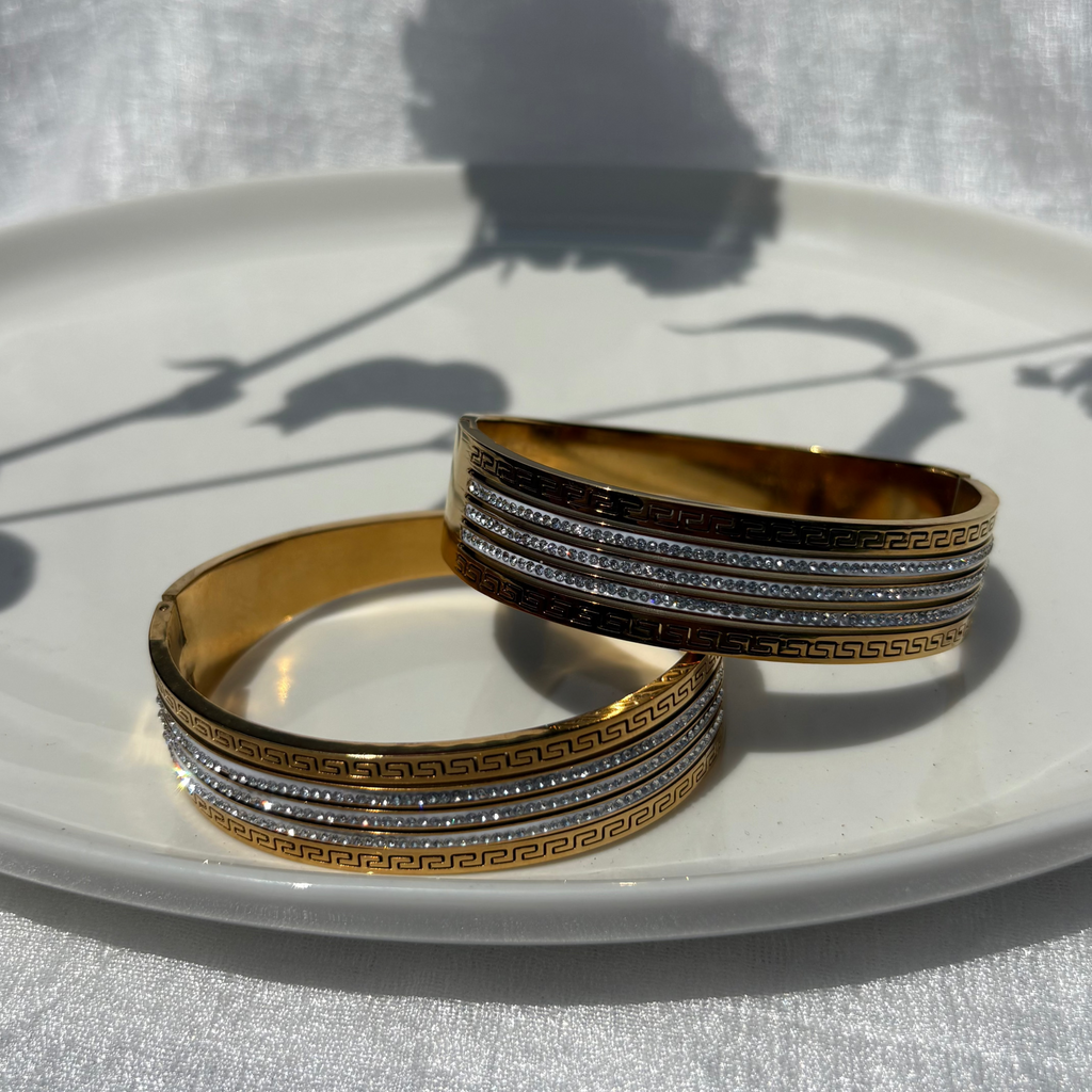 greek key cocktail bracelet