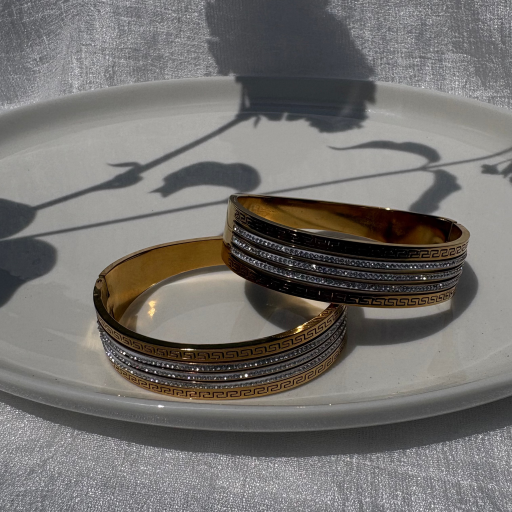 greek key cocktail bracelet