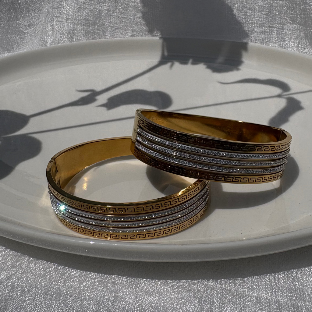 greek key cocktail bracelet
