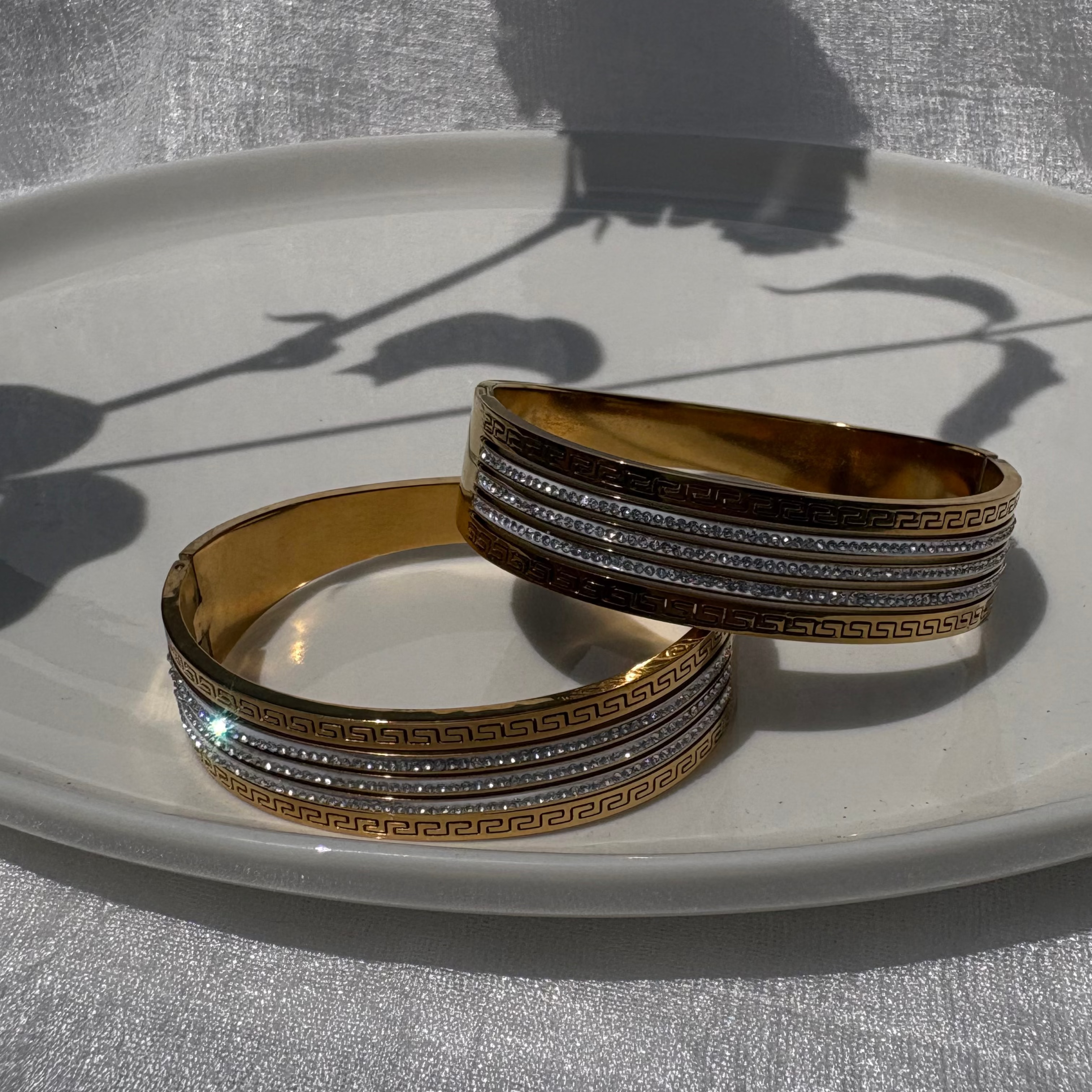 greek key cocktail bracelet