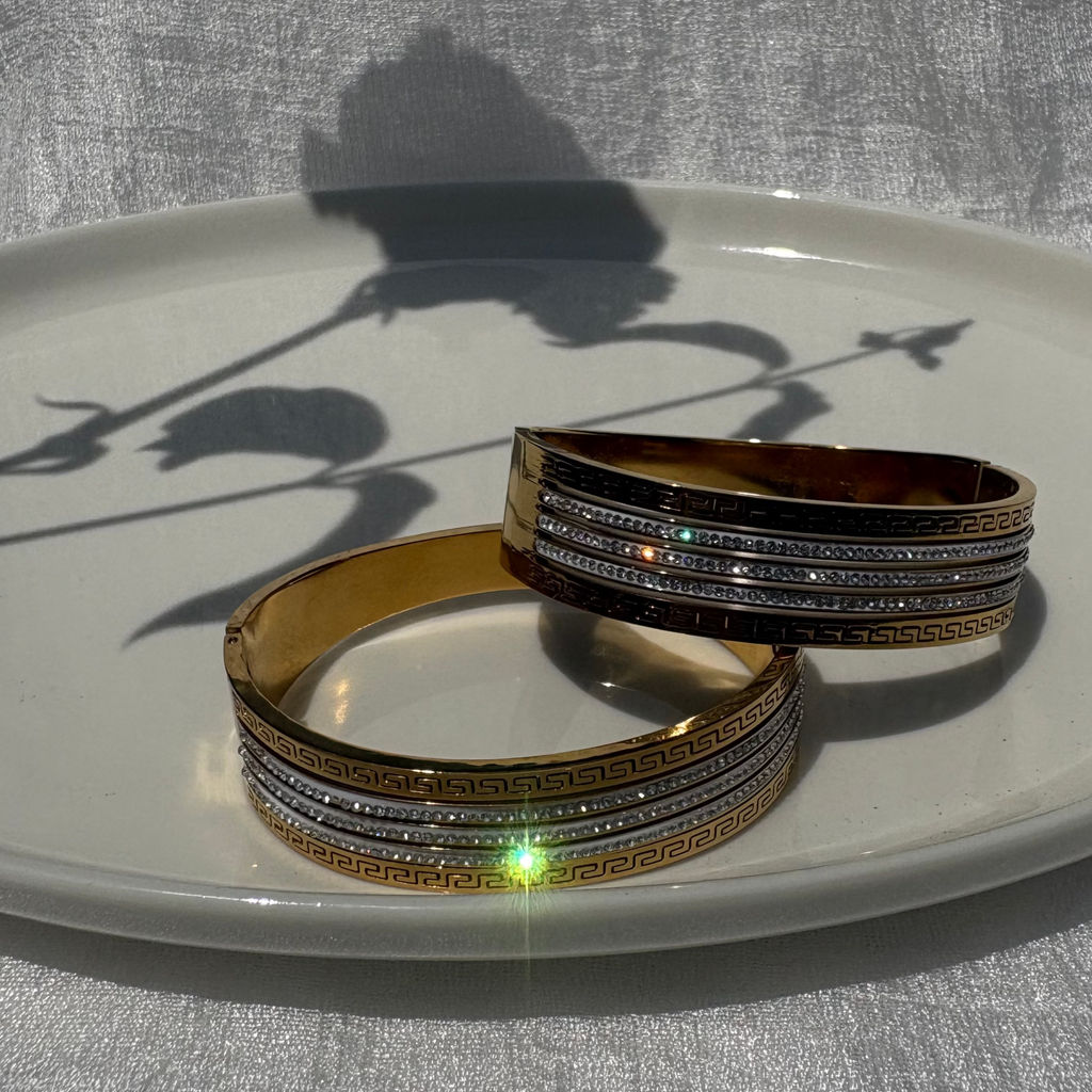 greek key cocktail bracelet