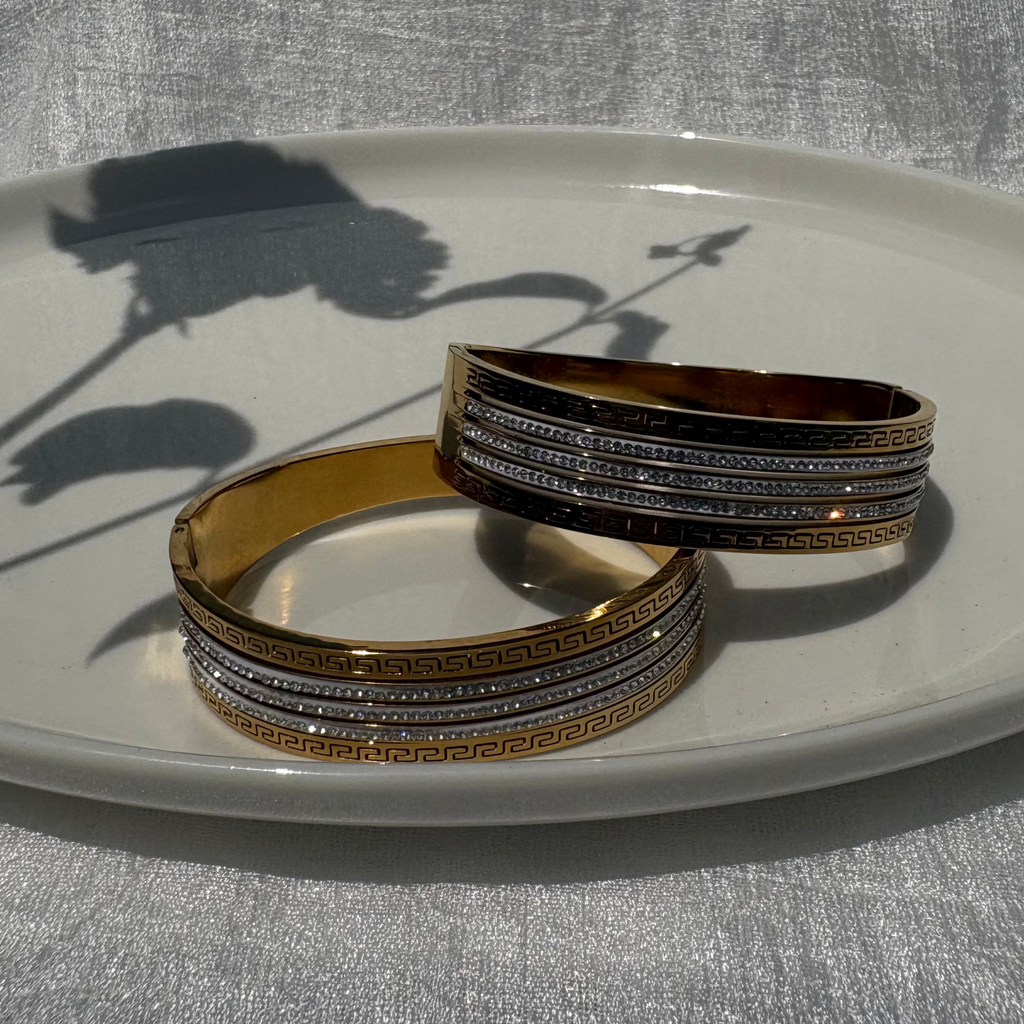 greek key cocktail bracelet
