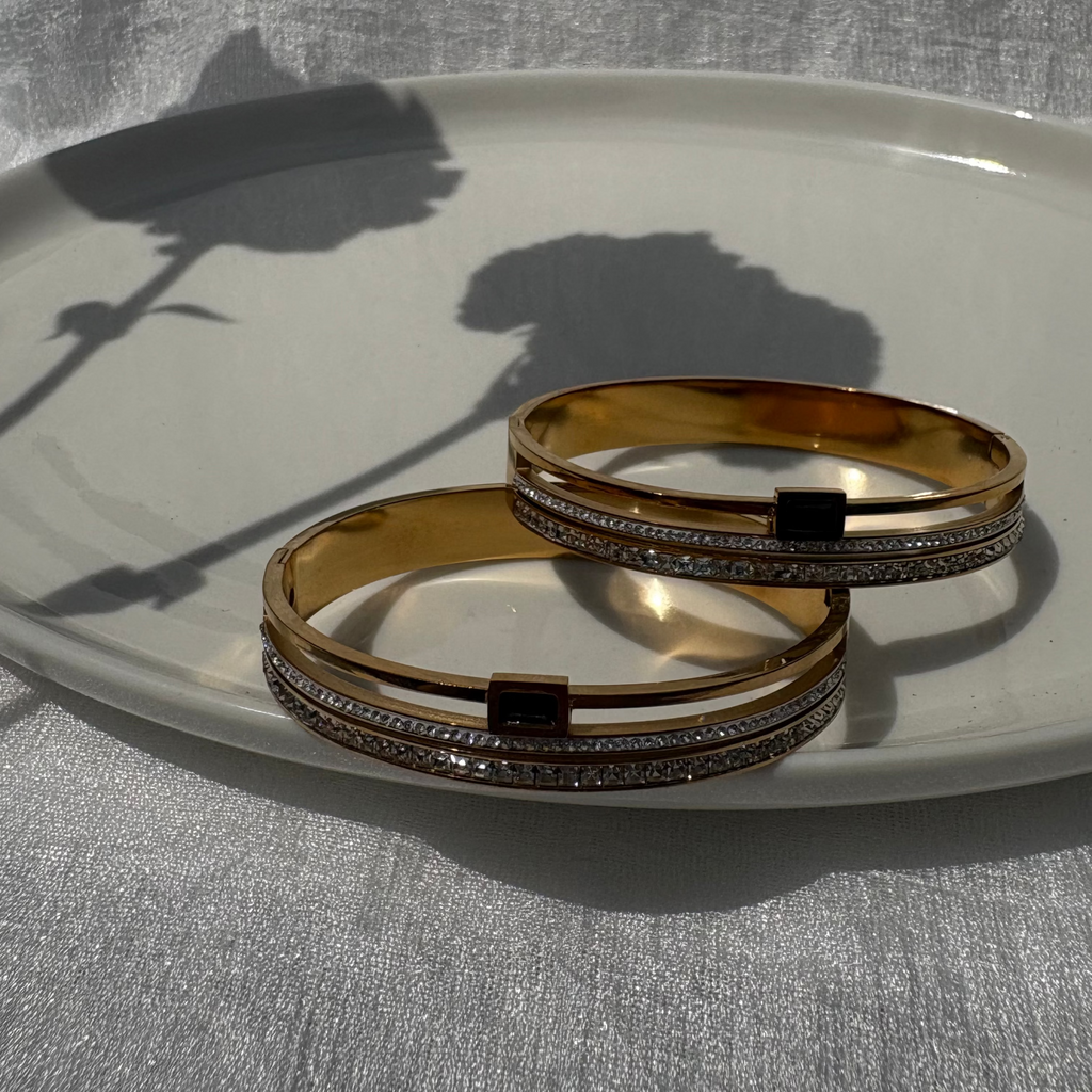 Triple-row split-band bracelet