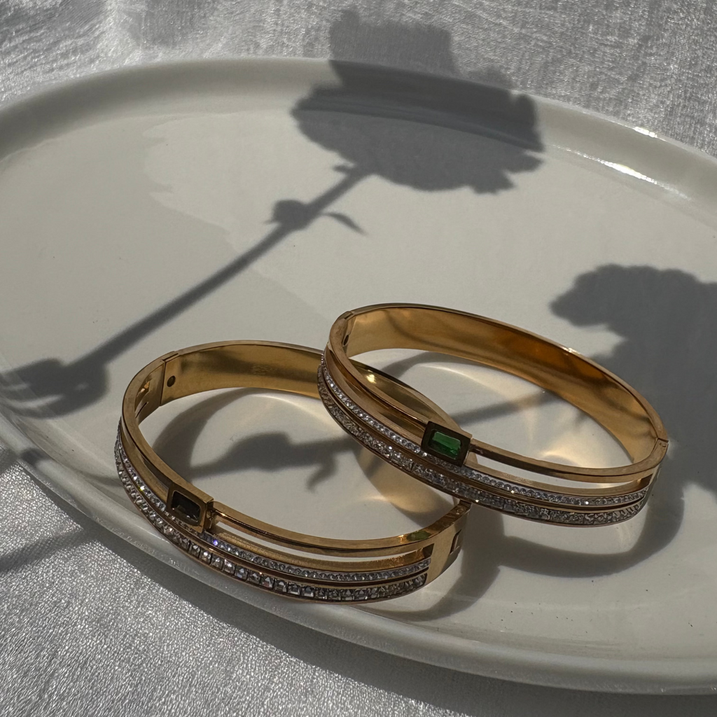 Triple-row split-band bracelet