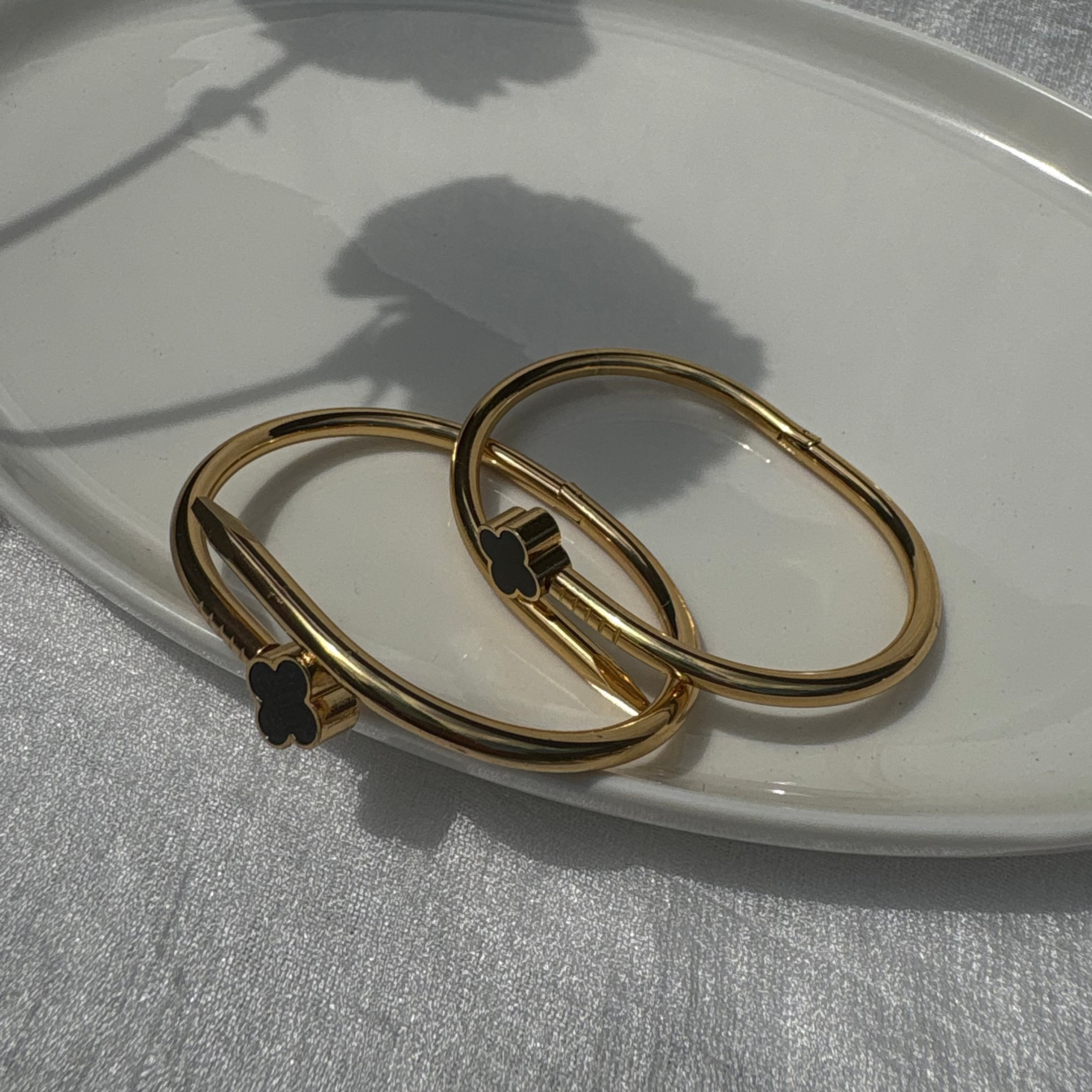 Black clover nail  bracelet