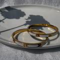 White enamel love bracelet