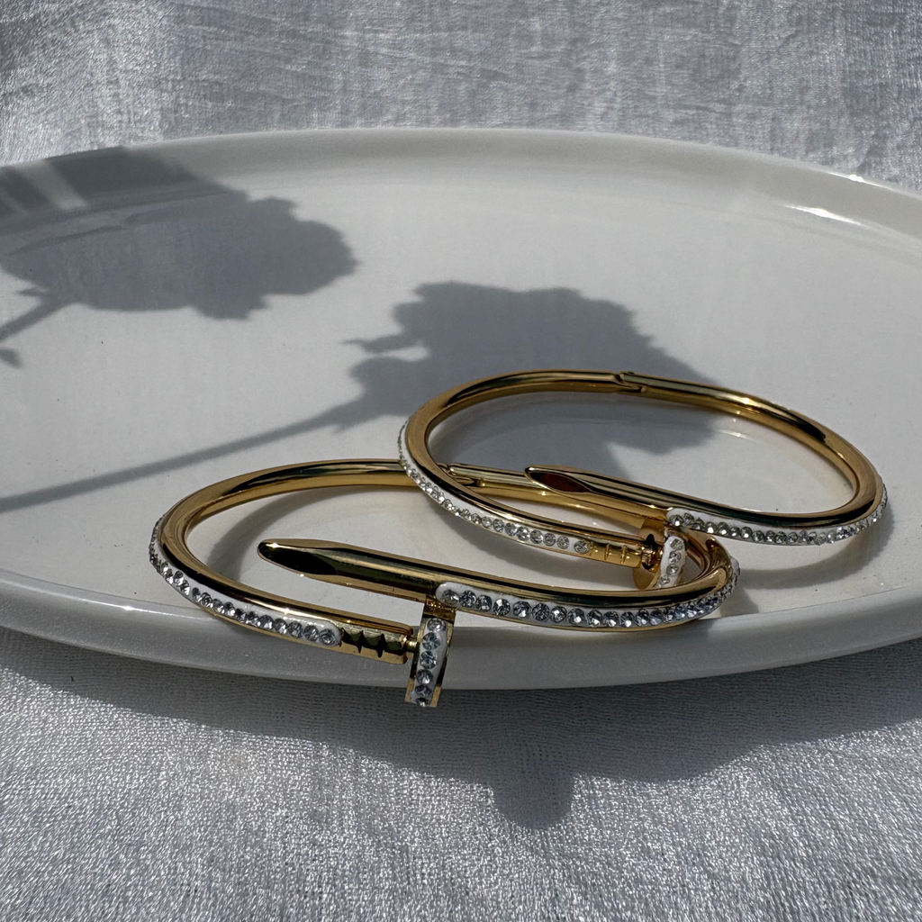 cubic zirconia nail bracelet
