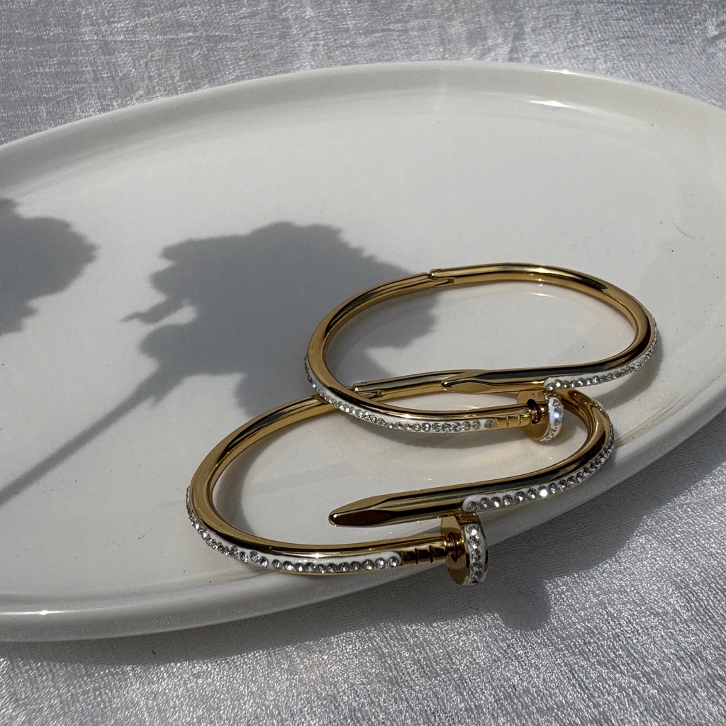 cubic zirconia nail bracelet