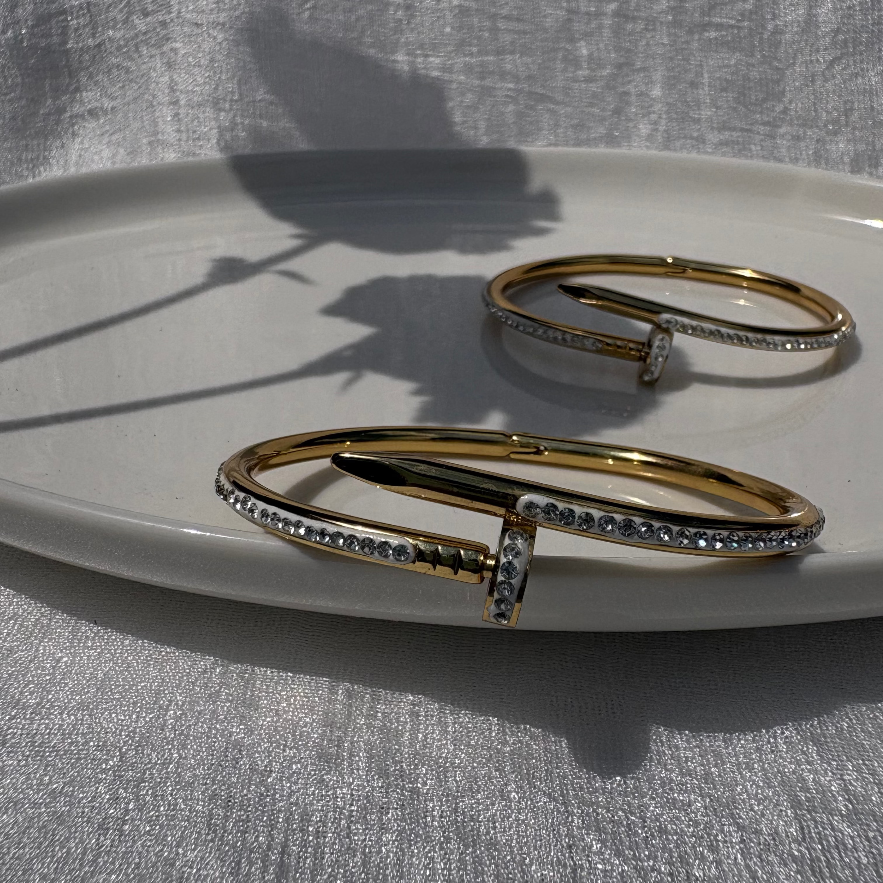 cubic zirconia nail bracelet
