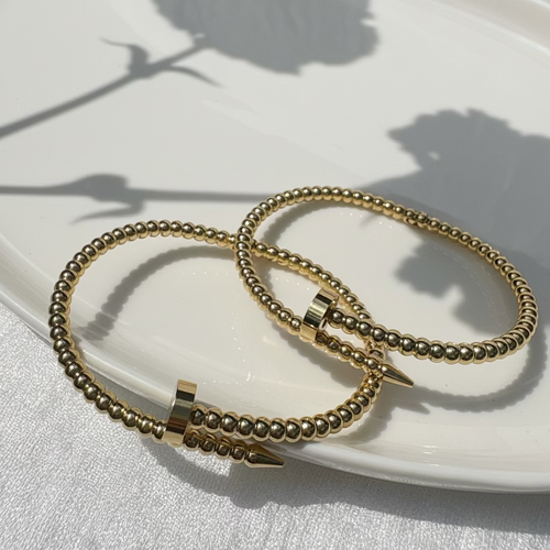 Beaded nail bracelet