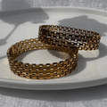 Brass grid bracelet