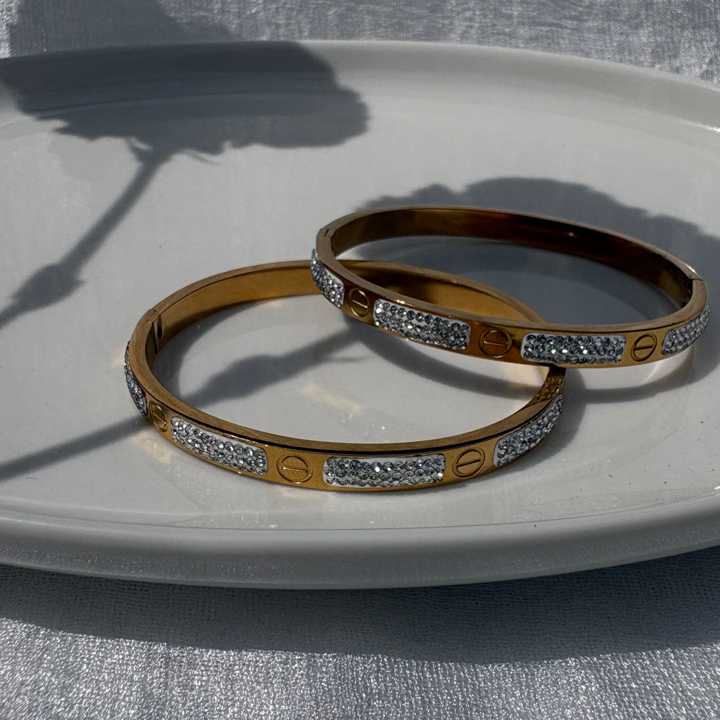 cubic zirconia love bracelet