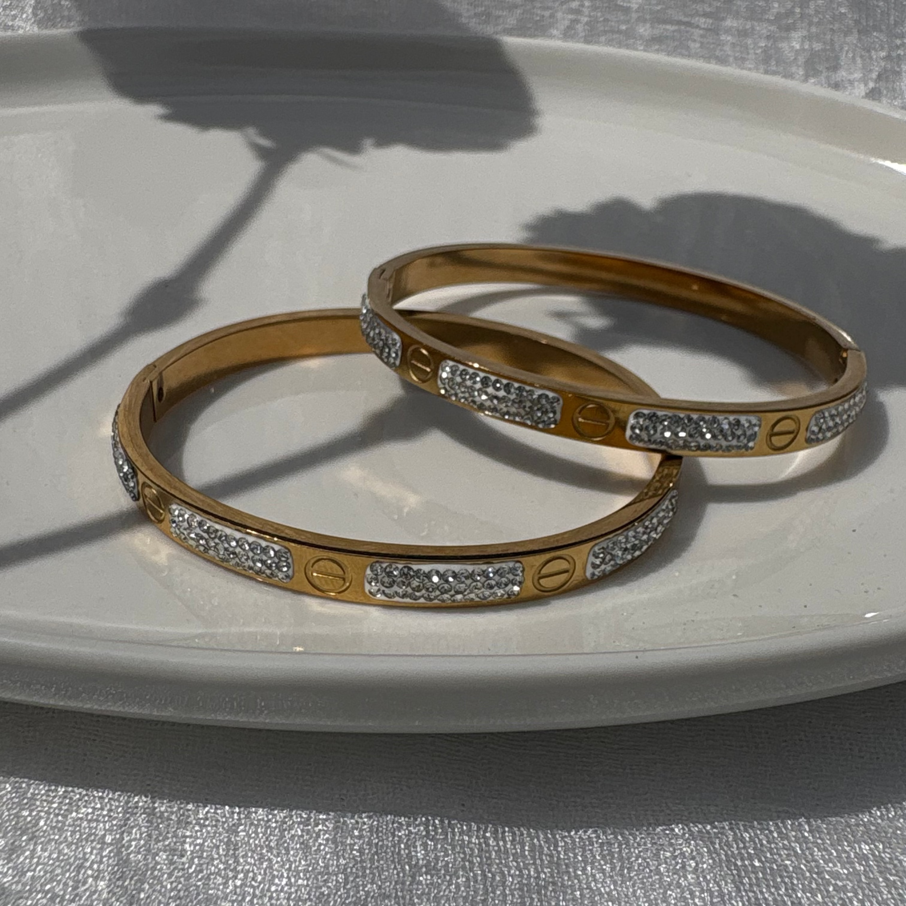 cubic zirconia love bracelet