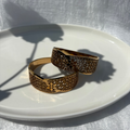 Floral cutout mesh bracelet