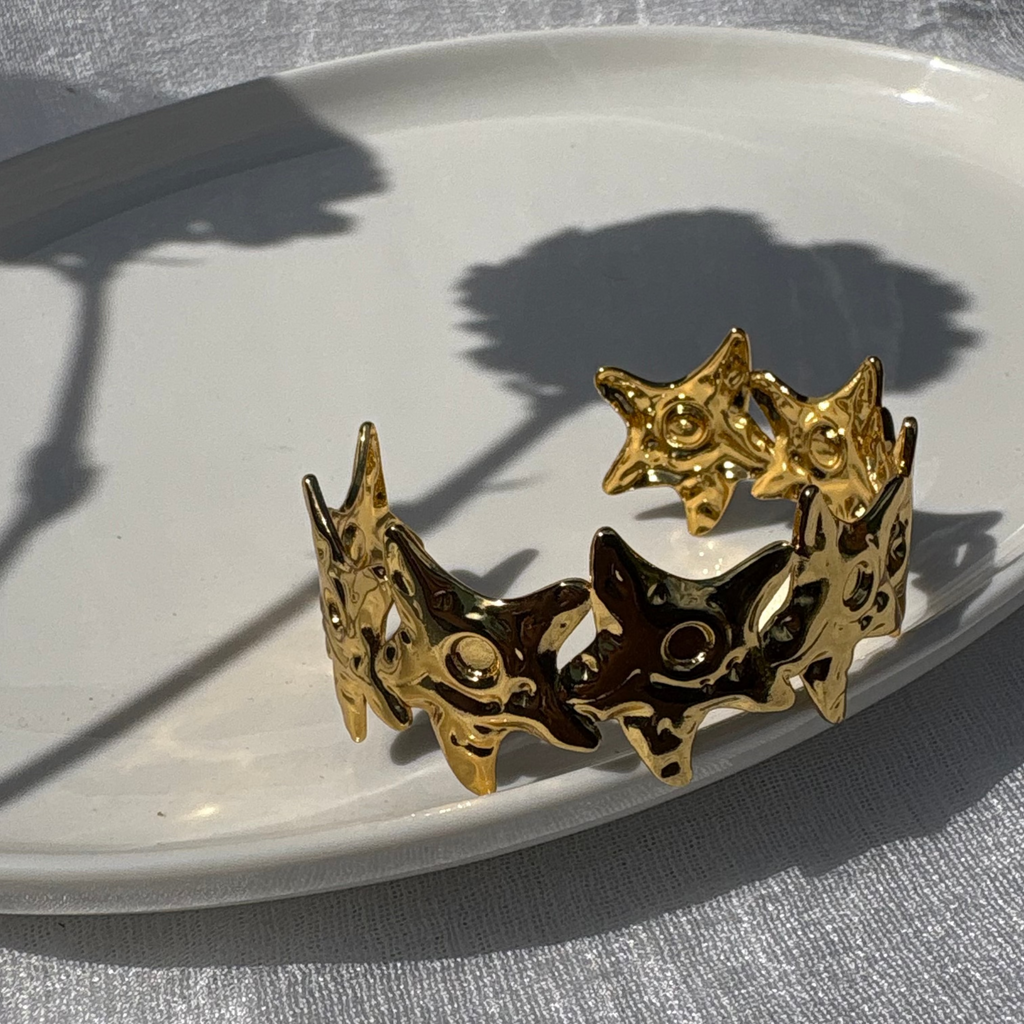Hammered Star Cuff