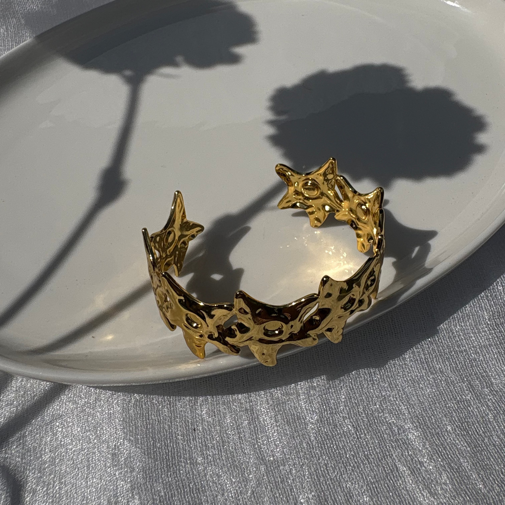 Hammered Star Cuff