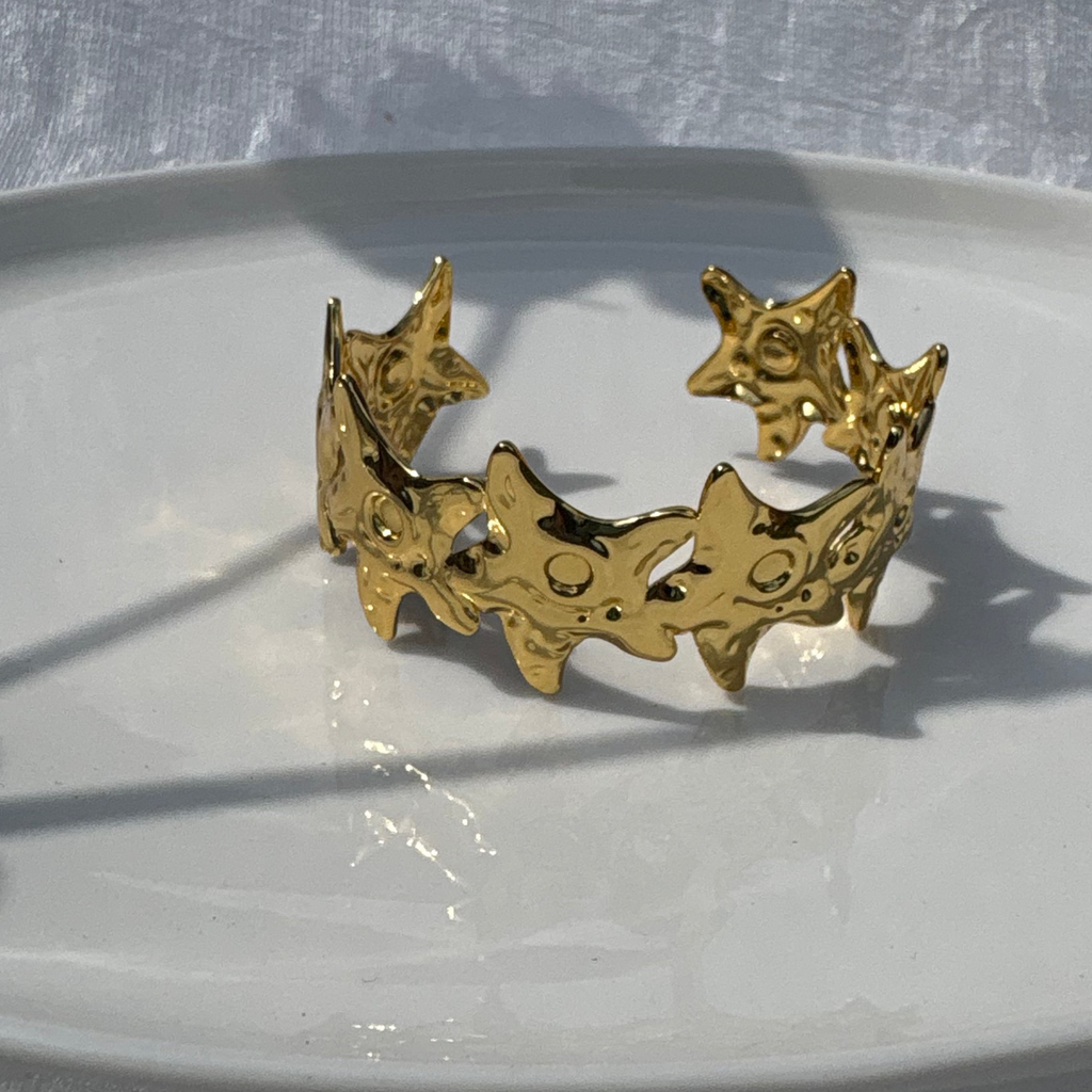 Hammered Star Cuff