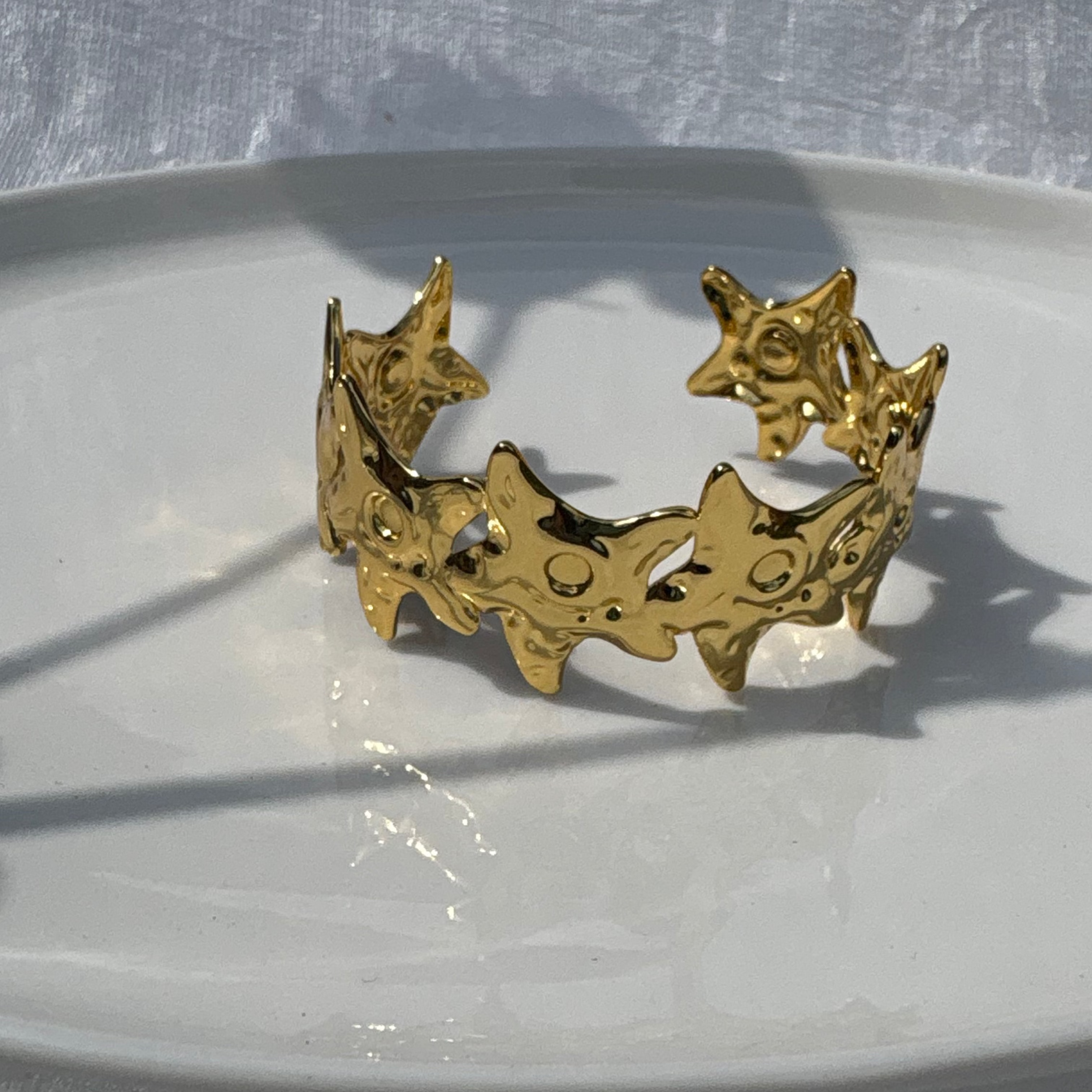 Hammered Star Cuff