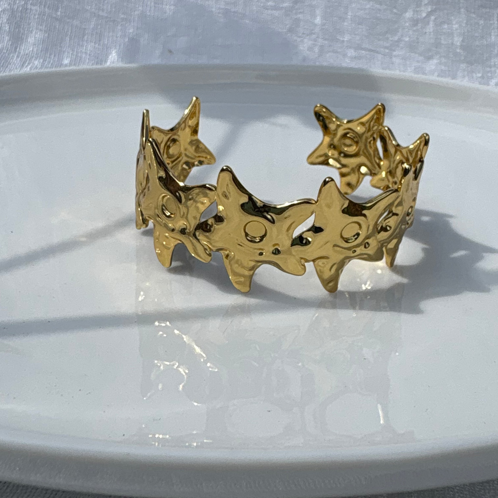 Hammered Star Cuff
