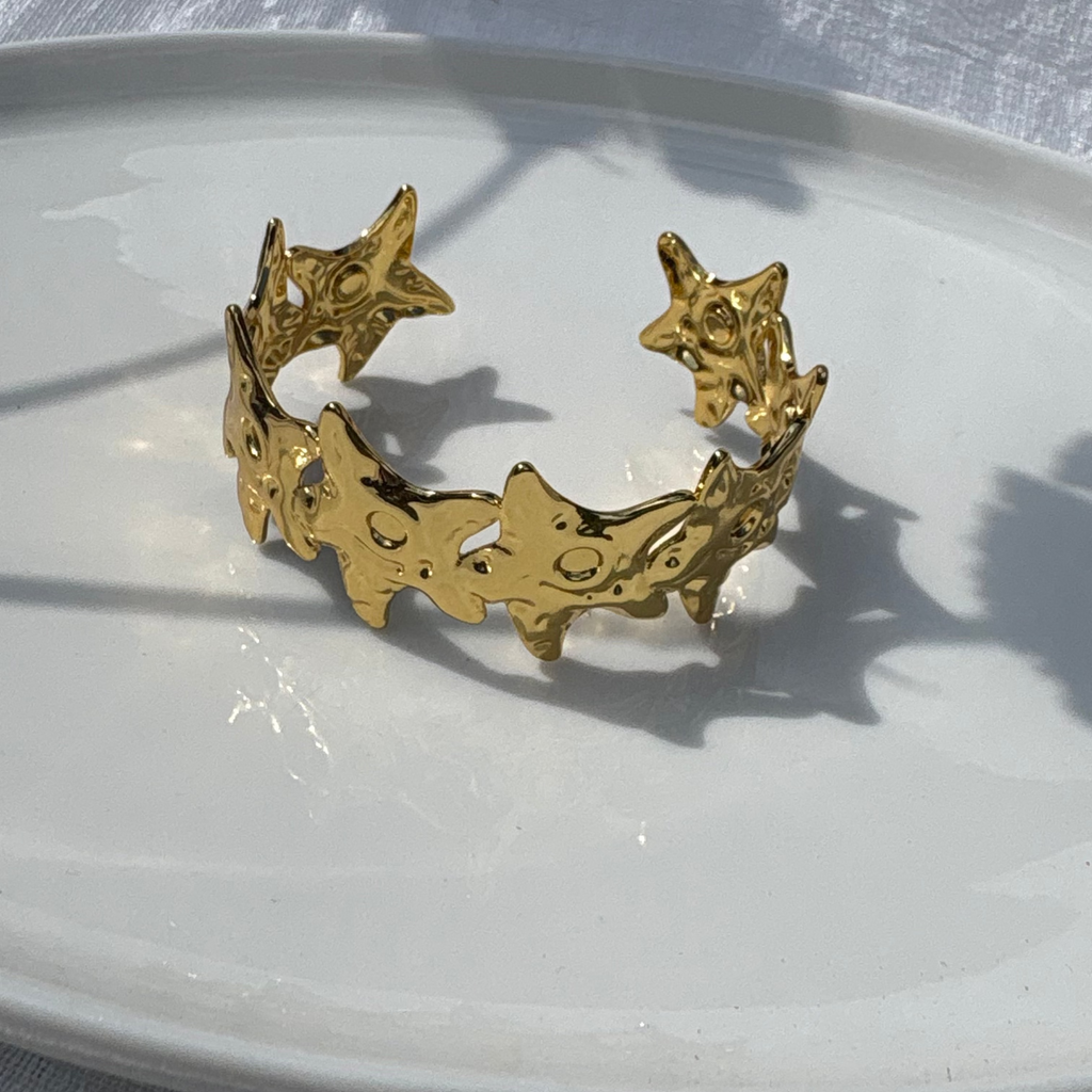 Hammered Star Cuff