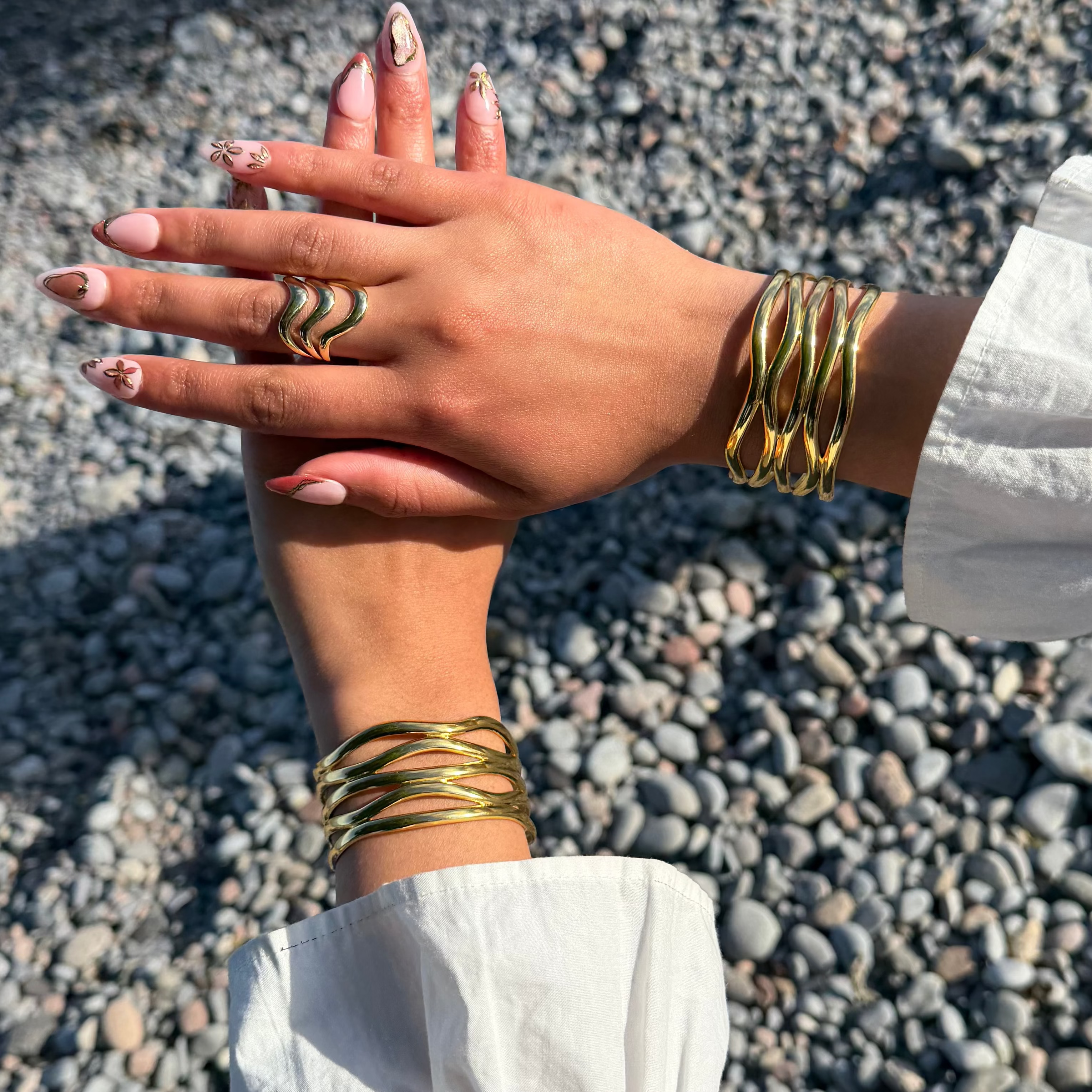 Golden Wave Cuff