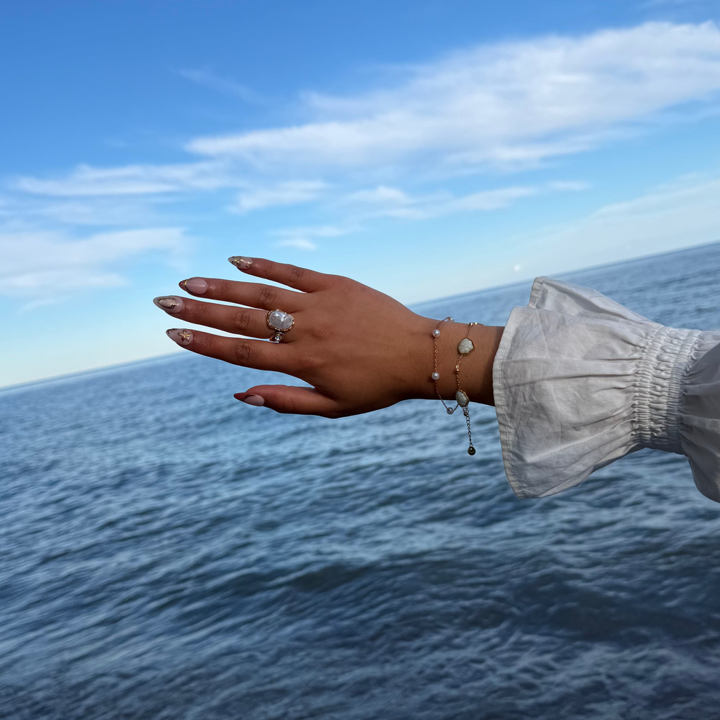 seashell chain bracelet