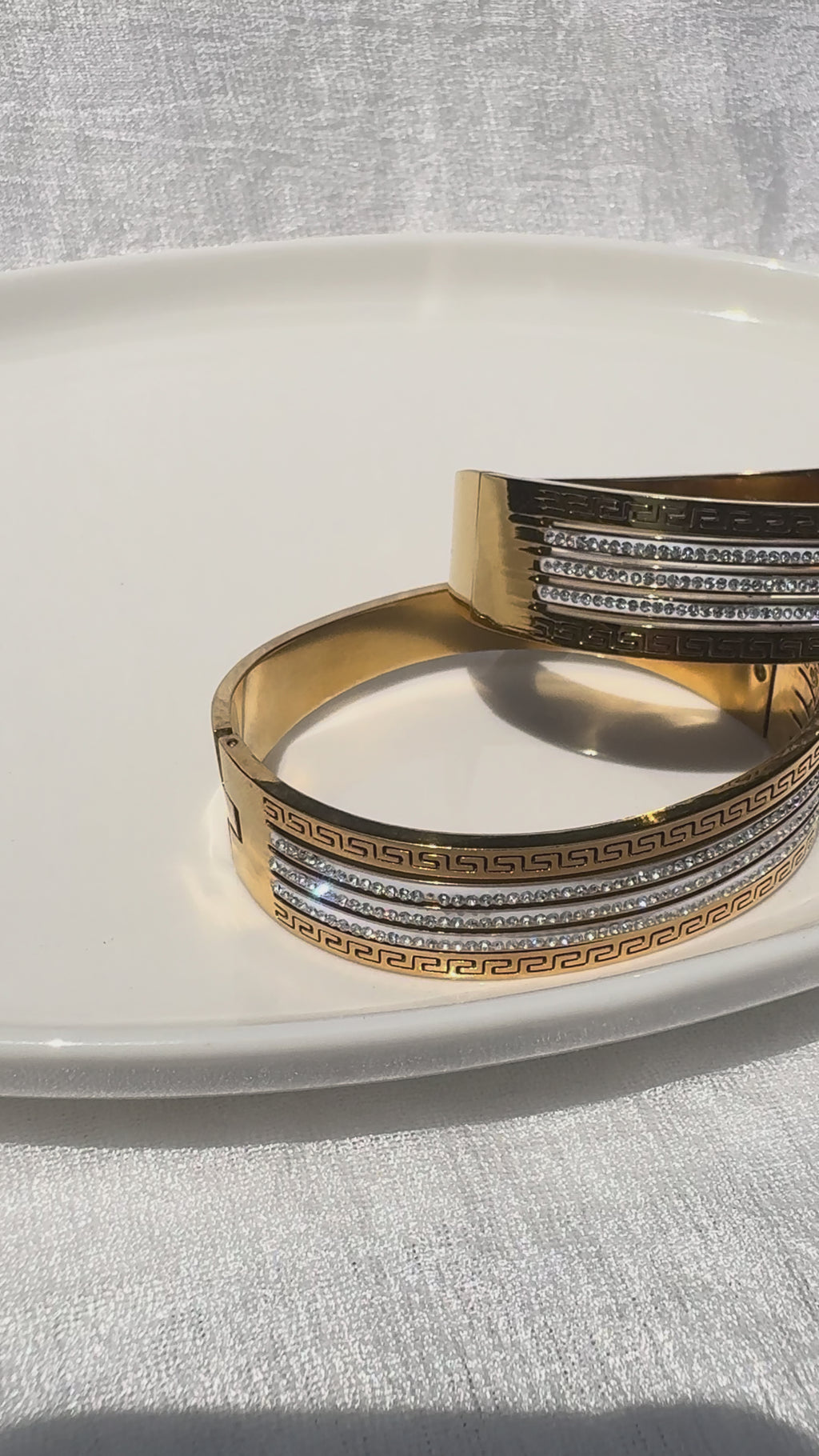 greek key cocktail bracelet