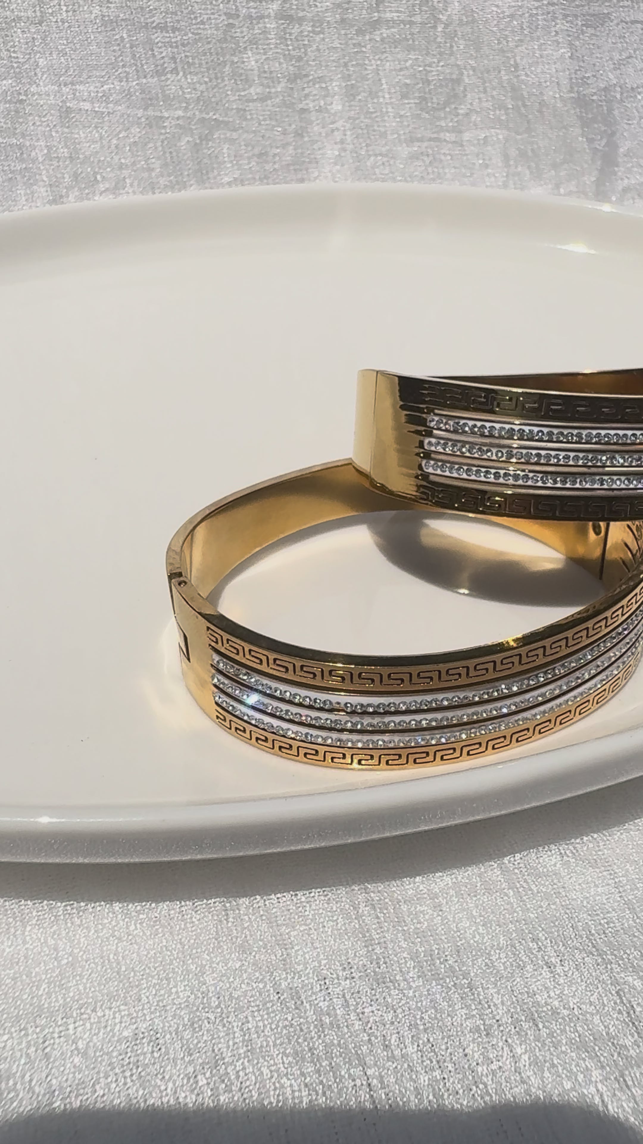 greek key cocktail bracelet